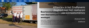 Alliantie+ in het Eindhovens Dagblad over het realiseren van klimaatambities