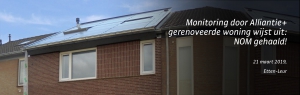 Monitoring door Alliantie+ gerenoveerde woning wijst uit: NOM gehaald!